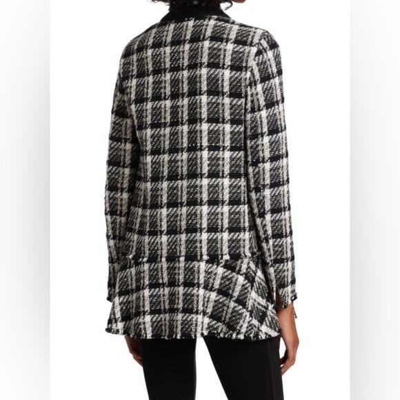 Akris Punto Tweed Blazer Jacket Long Peplum S/M - Picture 3 of 10